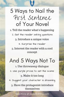 how to start a novel first sentence